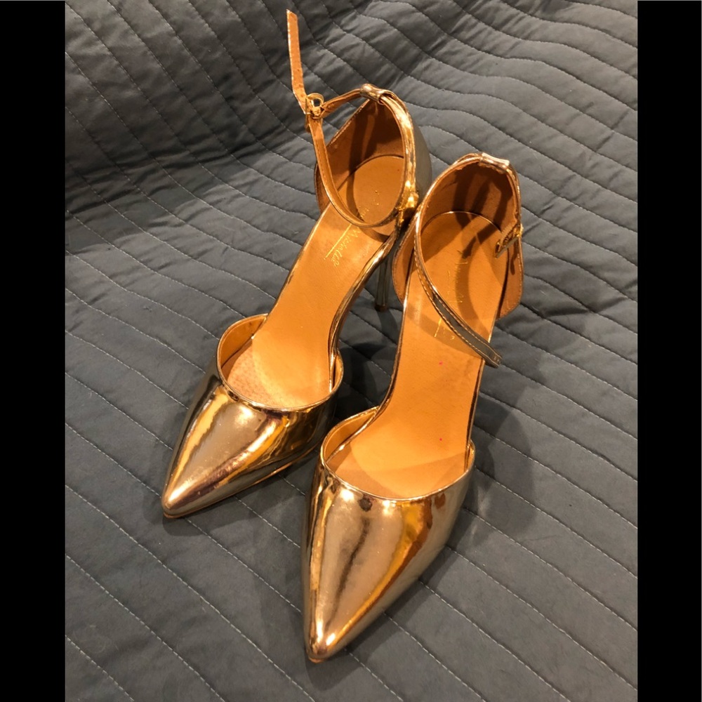 Gold colored heels